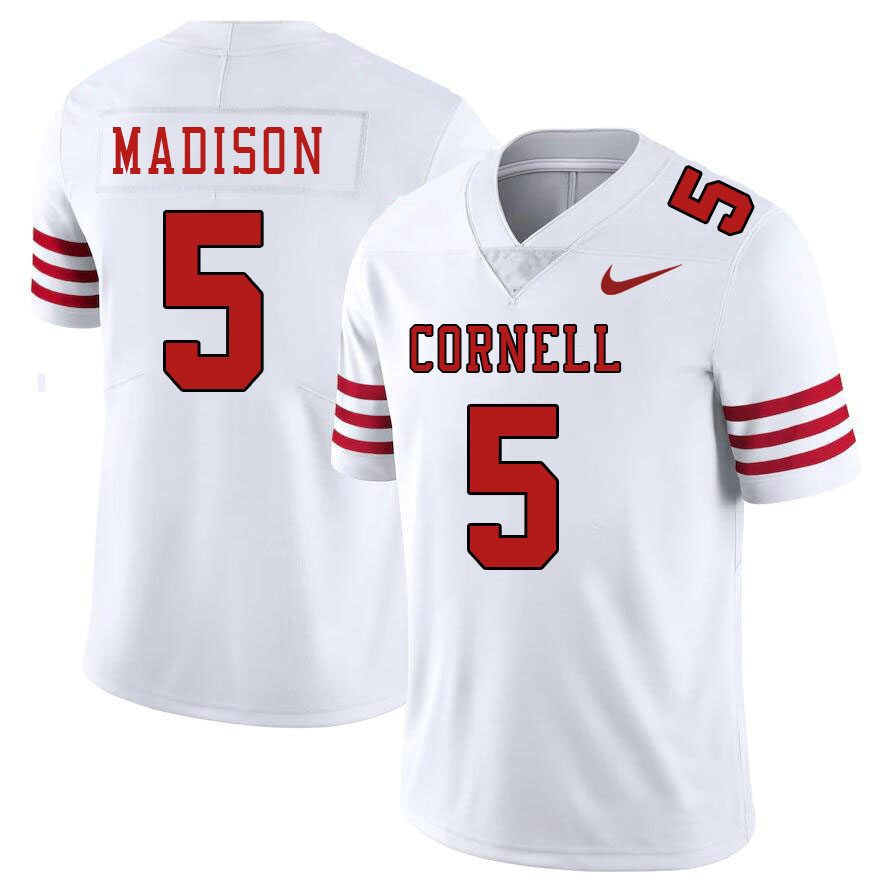 Men-Youth #5 Christian Madison Cornell Big Red 2023 College Football Jerseys Stitched-White